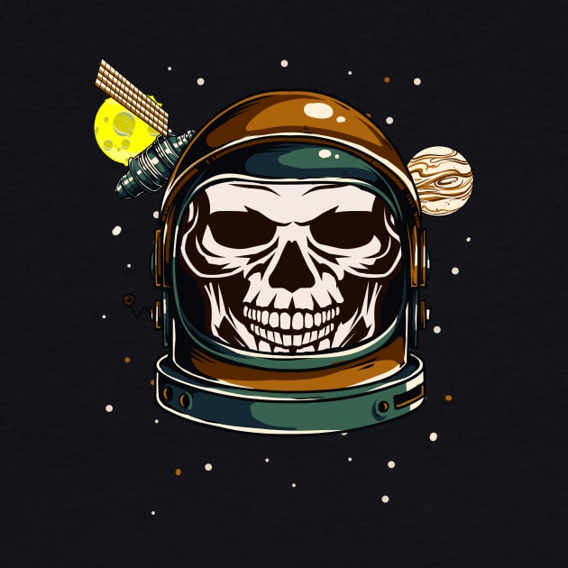 Astronaut Skull by Foxxy Merch